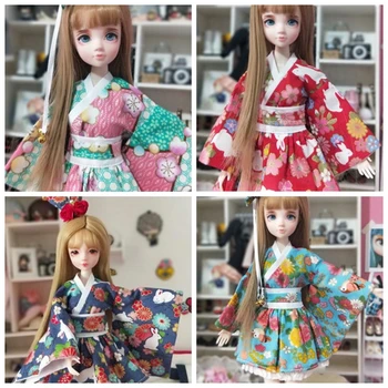 1 Rinkinys=4PCS Naujų Drabužių Mados Japonų Kimono su Plaukų Juostos Blyth Licca Ob24 1/6 Lėlės Priedai