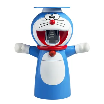 1 Set Animacinių Filmų Doraemon Kūrybos Automatinė Tingus Dantų Pastos Dozatorius Dantų Šepetėlį Turėtojas, Squeezer Vonios Kambario Aksesuarai