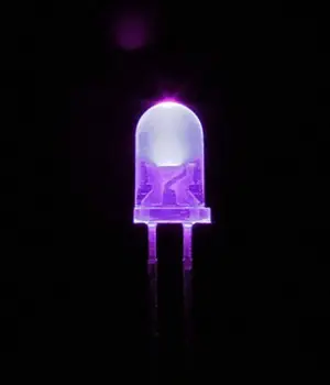 1000pcs F5 5mm Turas Ultra Violet LED UV 390-395nm Raudonos Lempos 