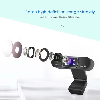 1080P HD Webcam HDTV Vaizdo skambučius Telekonferencija su Built-in, Mikrofonas, vaizdo Kamera, Nešiojamas Darbalaukio Web cam su trikoju