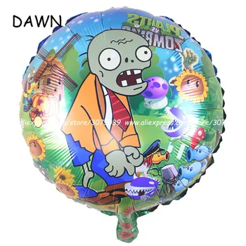 10vnt/daug Naujų Animacinių filmų dekoruoti balionai su gimtadieniu šalis tiekia vaikų vaikas žaislai, Augalai Vs Zombies Helio ballon