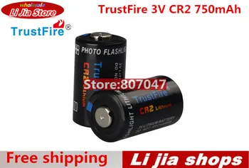 10vnt TrustFire CR2 Baterija 3V 750mAh CR 2 Ličio Baterijos su Saugos Vožtuvas, Žibintuvėlis Žibintai Fotoaparatas