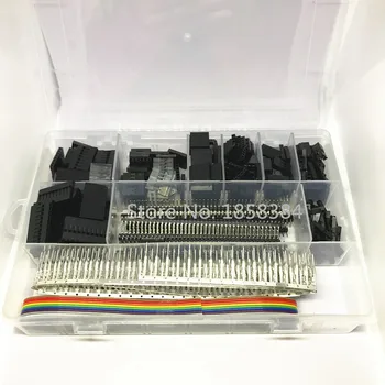 1550PCS/BOX Jungties Rinkinys 2.54 mm PCB Pin Antraštes Box Pakuotės Dupont Elektros, Elektronikos Atsargos