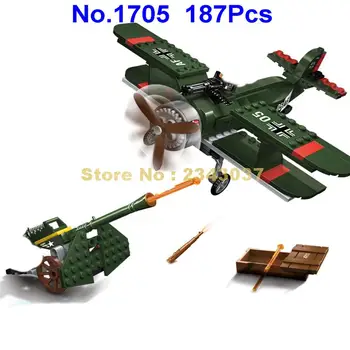 187pcs karinės serijos kovos zonoje kovotojas battleplane 3 pastato blokas Žaislas