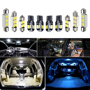 18pcs Šviesus Auto Interjeras, LED elektros Lemputes, Balta Canbus Rinkinys 2017-2019 Honda Odyssey Žemėlapis Dome Tuštybės Veidrodis Lempos