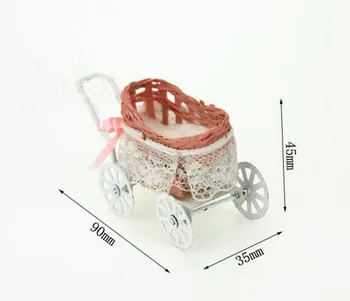 1pcs Kūrybos mielos Doll house dekoro Miniatiūriniai Priedai Kūdikių vežimo Modelis Lėlės Namas Reikmenys, žaislai, dovanos