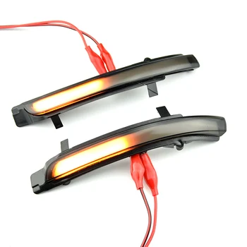 2 gabalus, Skoda Octavia (2009-2013 m.) PUIKUS 2008-Dinaminis LED Posūkio Signalo Indikatorių Veidrodis flasher Šviesos