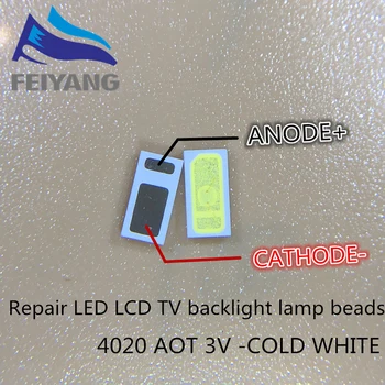 2000pcs AOT LED Apšvietimas 0.5 W 3V 4020 48LM Cool white Backlight LCD TV TV Taikymas 4020C-W3C4 EVERLIGHT