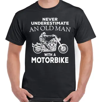 2019 Mados Vasaros Stiliaus nenuvertinkite Vyras su Motociklu Vyrų Motociklo Juokinga Dviratininkas T-Shirt marškinėliai, Dviračiai