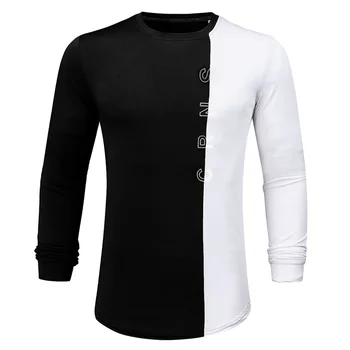 2020 ilgomis Rankovėmis Suspaudimo T-shirt Veikia Quick Dry Marškinėliai Vyrams Gimnastikos Fitneso Mokymo Liesas marškinėliai Vyrų Kultūrizmo Viršūnes Tee