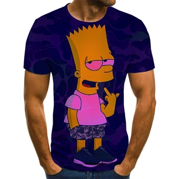 2020 nauja jaunimo mada įdomus 3 d spausdinimo T-shirt harajuku gatvėje drabužius Simpson 3 dt marškinėliai vyrams ir moterims, T-shirt