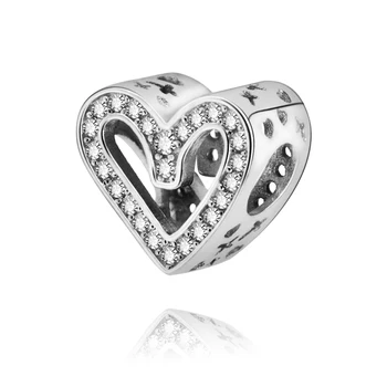 2020 Valentino Nauja 925 Sterlingas Sidabro Karoliukai Putojantis Ranka Širdies Žavesio tinka Originalus Pandora Apyrankės Moterims 