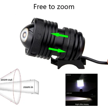 3000Lm 5 Režimai Zoomable T6 LED Dviračio Žibintas Dviračių LED Žibintai Žibintai Dviračių Žibintų, Tik Lempos Ne Baterija