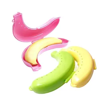 3pcs Naujas Stilius Specialus pasiūlymas Plastiko Bananų Raštas Konteinerių lango Turėtojas Atveju Maisto Pietūs Vaisių Saugojimo Dėžutė