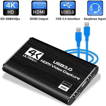 4K 60 HZ 1080P 60Fps HD USB 3.0 HDMI Vaizdo Žaidimas Capture Card Vaizdo įrašymo Grabber Dongle skirtas OBS Užfiksuoti Žaidimas Live Transliacijos