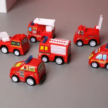 6pcs Automobilio Modelį Žaislas Traukti Atgal, Automobilių Žaislai Mobiliosios Transporto priemonės Gaisro Sunkvežimių Taksi Modelis Vaikas Mini Automobilių Berniukas Žaislai Dovana Diecasts Žaislas Vaikams