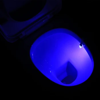 8 Spalvos Jutiklis Tualetas Šviesos diodų (LED) Lempos Naktį Šviesos Žmogaus Judesio Aktyvuota Vandeniui Apšvietimas Automatinis RGB WC Luminaria Lempos