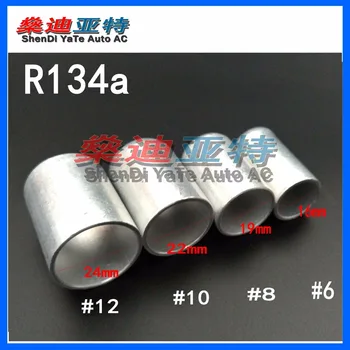 (80 vnt.), ShenDi YaTe Auto AC Automobilių oro kondicionavimo vamzdynų sistemos detalės aliuminio dangtelis,R134a aliuminio vamzdžio jungties dangtelis