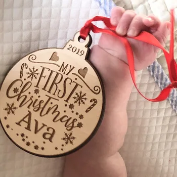 Asmeninį Babys Pirmą Kalėdų Ornamentu - Mano Pirmoji Kalėdų Ornamentu - Naujagimių Kalėdų