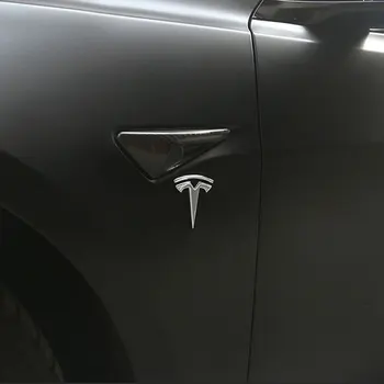 Automobilių Kėbulo Logotipo Lipdukas Lango Centre Ramstis Lapų Etiketė, Lipdukas 3D Logotipas, Emblema, Etiketės, Išorinė Apdaila Tesla Model 3 X S