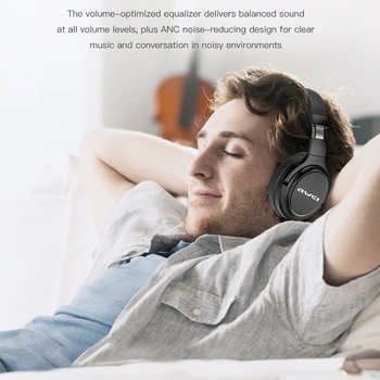 Awei A950BL Aktyviojo Triukšmo šalinimo Ausines Bluetooth V4.1 ANC Belaidžio Deep Bass Muzikos Žaidimų Ausinės Xiaomi 