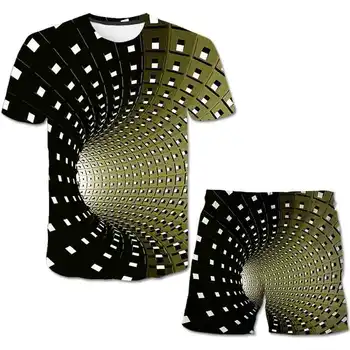 Berniukų, Mergaičių Spalvinga Išmaišykite 3D T-shirt Vaikų Skylė 