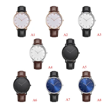 CL025 Reloj Personalizado OEM Graviravimas Žiūrėti Logotipą Vyrų natūralios Odos Laikrodžiai 