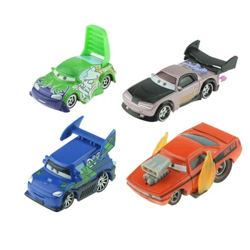 Disney Pixar Automobilių 4pcs/daug Snarglys Lazdele ir DJ ir Boost & Wingo 1:55 Diecast Metal Žaislas Automobilio Modelio Gimtadienį Kalėdų Dovana Vaikams