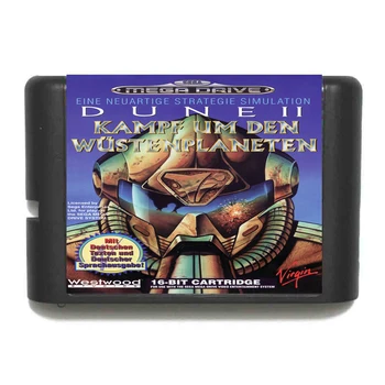 Dune II NTSC-JAV 16 bitų MD Žaidimo Kortelės Sega Mega Drive Genesis