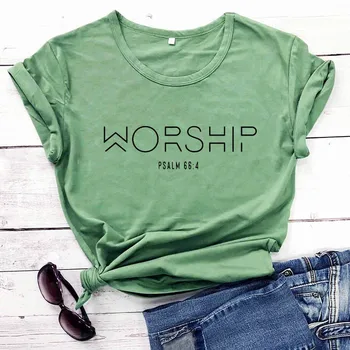 Garbinti Juokinga Atsitiktinis Medvilnės Krikščionių T-Shirt Tikėjimo Marškinėliai Jėzus Marškinėliai Šlovinimo ir Garbinimo Puloveris Komplektai