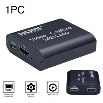 HDMI Video Capture Card Ekranas Diktofonas USB2.0 1080P Aukštos raiškos Žaidimas Užfiksuoti Baidymo Prietaisas su Kilpa Ekranas Diktofonas USB2