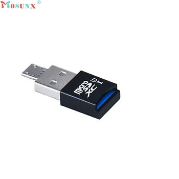 Hot-sale MOSUNX Kortelių Skaitytuvas MINI 5Gbps Super Greitis USB 3.0 + OTG Micro SD/SDXC TF Kortelių Skaitytuvo Adapteris 1 vnt C76