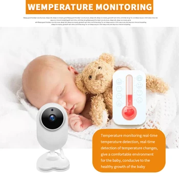 INQMEGA Kūdikio stebėjimo Temperatūros Stebėjimo Belaidžio Vaizdo 4.3 Colių Kameros Aiškiai, 2-way Audio Babyphone Naktinio Matymo Atstumas 5m
