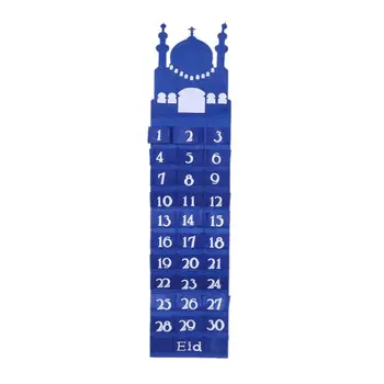 Jaučiausi Ramadanas Eid Mubarakas Sienos Kabo Sunumeruoti Atgalinės atskaitos Kalendoriaus 30 Erdvių Namų Dekoro T8WE