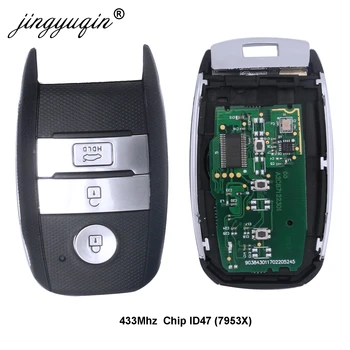 Jingyuqin 5vnt/daug Automobilių Smart Nuotolinio valdymo Raktas tinka KIA K4 po 2016 Metų ID47 Chip 433Mhz