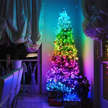 Kalėdinė Dekoracija Namuose USB LED Styginių Šviesos App Kontrolės String Žibintai 2020 Girliandą Pasakų Šviesos Kalėdų Papuošalai