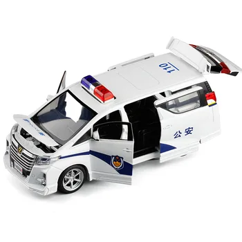 Karšto pardavimo Didelis modeliavimas ALPHARD greitosios pagalbos modelis,1:32 lydinio traukti atgal, automobilių žaislas,6 atvirų durų žaislas automobilis,didmeninė prekyba