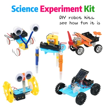 Keywish 5 KAMIENINIŲ Mokslo Eksperimentas Rinkinys su Saulės Hibridinių Automobilių Doodle robotas 