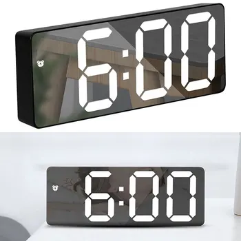 LED Skaitmeninis Laikrodis-Žadintuvas Veidrodėliai Elektroninė Žadintuvas Balso Kontrolės Atidėjimo Laiką Temperatūros Ekranas Naktinis Režimas Data Ekranas