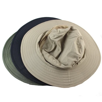 Lengvas UPF50+ Vasaros Saulės Skrybėlę Vyrai Moterų Kibiro Kepurę Kvėpuojantis Akių Boonie Hat Lauko Sulankstomas Quickdry UV Apsauga