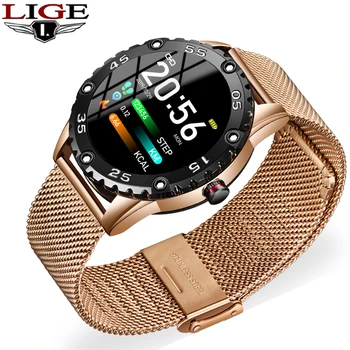 LIGE Moterų Smart Žiūrėti Lady Fitness Apyrankę Smartwatch Laikrodį IP67 atsparus Vandeniui Širdies ritmo Monitorius 