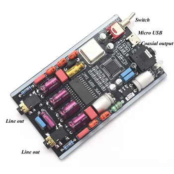 Lusya PCM2706 VPK TDA1305 dekoderis amp I2S 3,5 mm Išėjimo USB Amp USB DAC Dekoderis G2-009