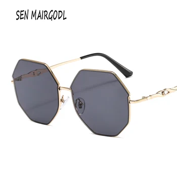 Mados daugiašalių akiniai nuo saulės vyrams Prabanga vintage Spalvos dažų saulės akiniai Klasikinis metalo rėmo akiniai lunette de soleil 