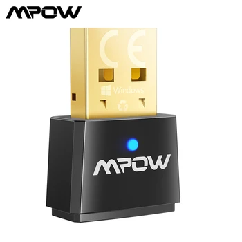 MPOW Bluetooth 5.1 USB Adapteris 2-in-1 Wireless Bluetooth Dongle Siųstuvas, Imtuvo Audio Adapteris for Desktop Laptop KOMPIUTERIO Pelės