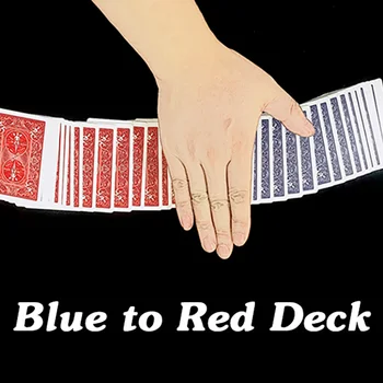 Mėlynos Iki Raudonos Denio Magija Gudrybės Žaisti Kortų Pakeisti Spalvą Close Up Magic Rekvizitai Etape Iliuzijų Gudrybė Mentalism Magic Card