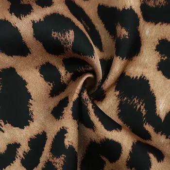 Nauja Seksualių Moterų Leopard Palaidinė Atostogų ilgomis Rankovėmis Viršūnes Rudenį Giliai V-Kaklo, Leopardas Spausdinti Paplūdimio Ponios Palaidinė Marškinėliai S-XL
