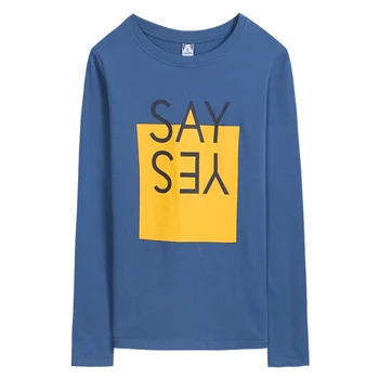 Naujas 2019 Marškinėliai Moterims ilgomis Rankovėmis Medvilnės marškinėliai Moterims Laiškas Spausdinti Moterų marškinėliai Atsitiktinis Pavasario Viršūnių Tees Camisetas