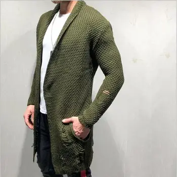 Naujas Atvykimo Vyrų Rudens Megztinis Mados Modelio Dizainas korėjos Stiliaus ilgomis Rankovėmis Vyrų Cardigan Megztinis Slim fit Atsitiktinis Megztinis