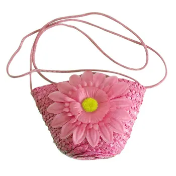 Naujas Mados korėjos Stiliaus Moterys Vasarą Mini Gėlių Šiaudų Krepšiai Paplūdimio Nešti Pečių Maišą Rankinėje FA$B Moteris krepšys