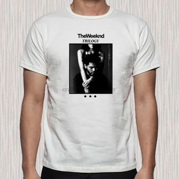 Naujas Weeknd Garsus Dainininkas Trilogija Logotipas Vyrų White T-Shirt Dydis S iki 3XL